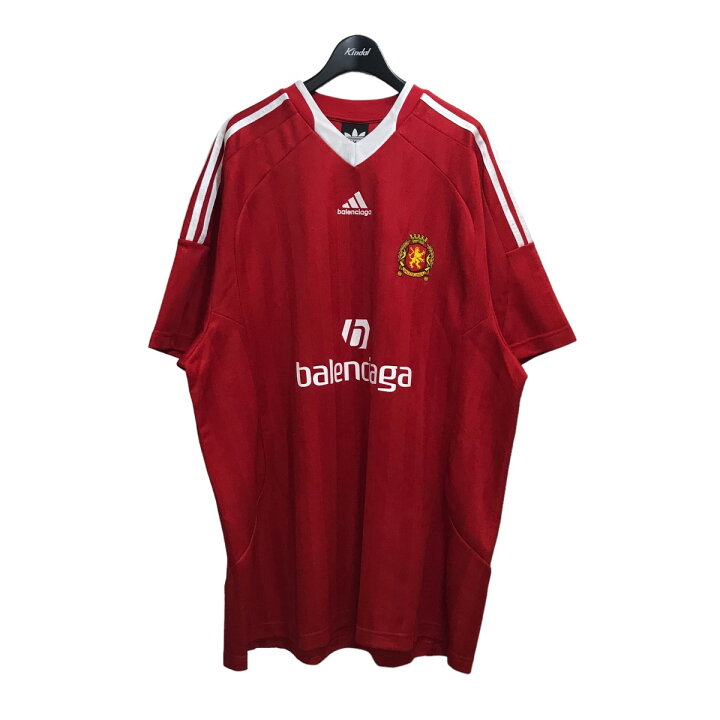楽天市場】【中古】BALENCIAGA×adidas サッカーTシャツ レッド サイズ 