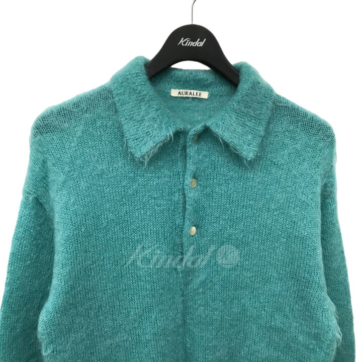 楽天市場】【中古】AURALEE RUSHED SUPER KID MOHAIR KNIT POLO 