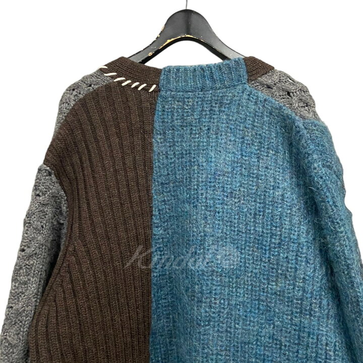 楽天市場】【中古】kolor 20AW ドッキングカーディガン グレー  
