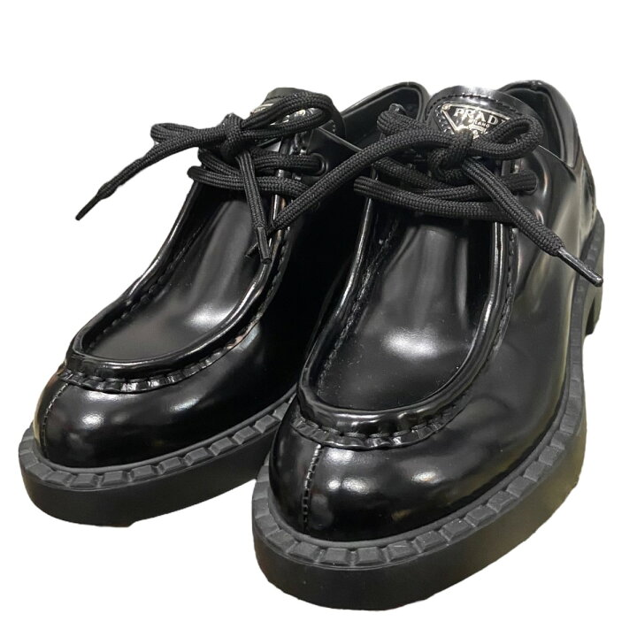 楽天市場】【中古】PRADA プラッシュドレザーレースアップシューズ 