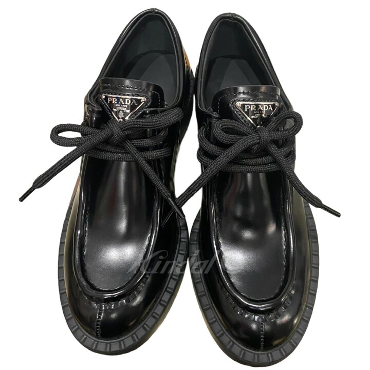 楽天市場】【中古】PRADA プラッシュドレザーレースアップシューズ 