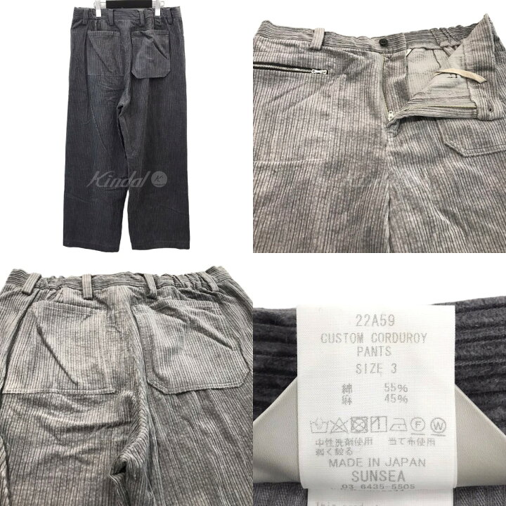 楽天市場】【中古】SUNSEA 2022AW ｢Custom Corduroy Pants 