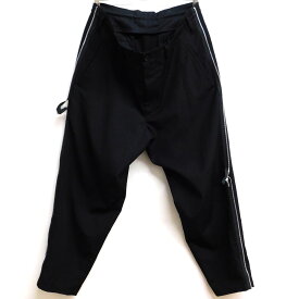 【中古】YOHJI YAMAMOTO pour homme　2020AW 脇ファスナータタキ付けパンツ ブラック サイズ：2 【031123】（ヨウジヤマモトプールオム）