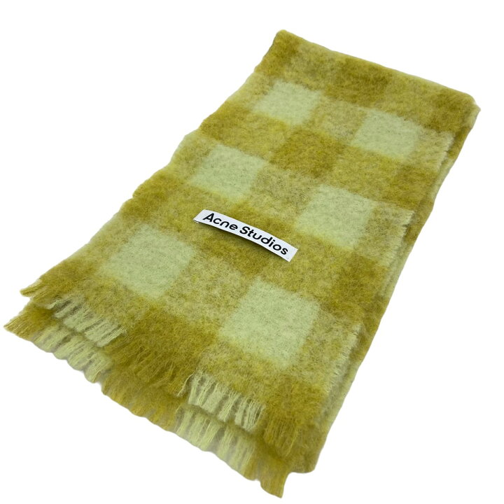 楽天市場】【中古】ACNE STUDIOS チェック柄マフラー CA0092 イエロー  
