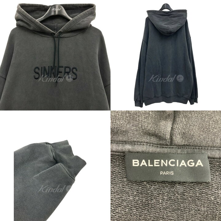 楽天市場】【中古】BALENCIAGA SINNERSプルオーバーパーカー グレー 