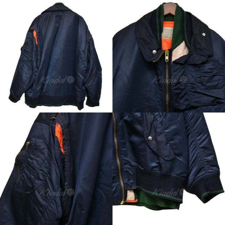 楽天市場】【中古】kolor 2022AW ナイロンサテンMA-1 ジャケット 