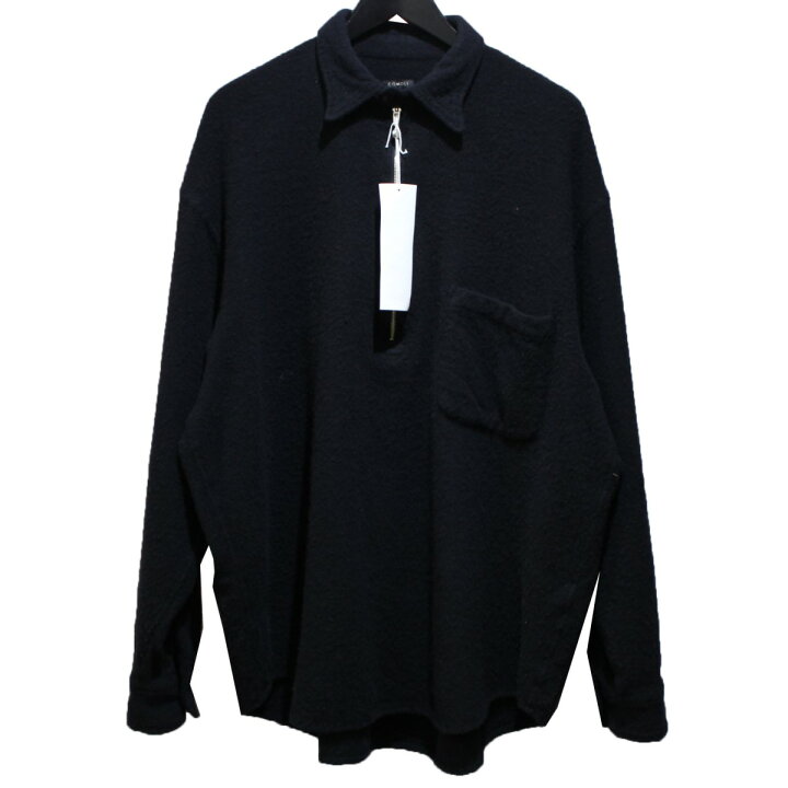 楽天市場】【中古】COMOLI 23AW 縮絨ウール ハーフジップシャツ  
