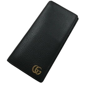 【中古】GUCCIGGマーモント二つ折り長財布 ブラック サイズ：-【価格見直し】