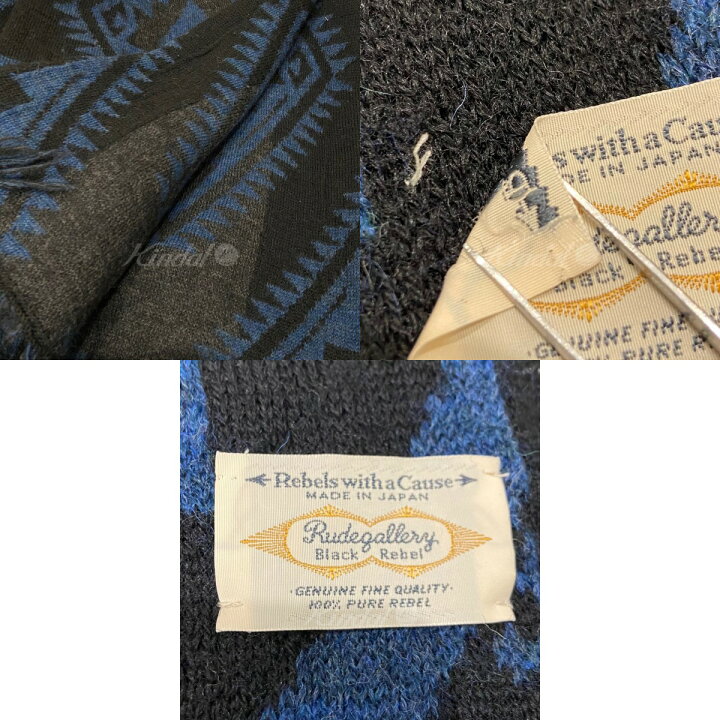 楽天市場】【中古】RUDE GALLERY BLACK REBEL ネイティブ柄マフラー