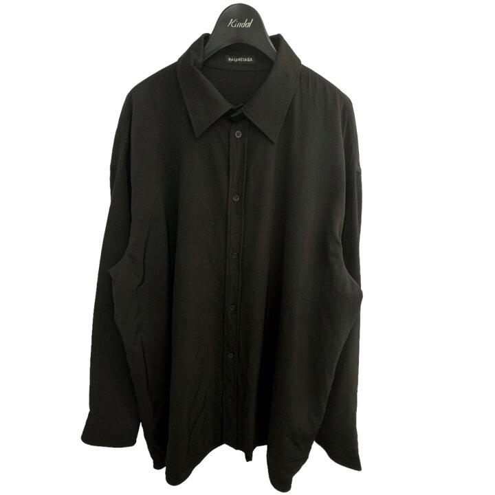 楽天市場】【中古】BALENCIAGAオーバーサイズ ウールシャツ ブラック  