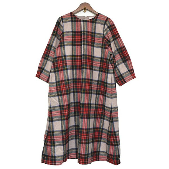 楽天市場】【中古】machatt ウールチェックワンピース マルチカラー  