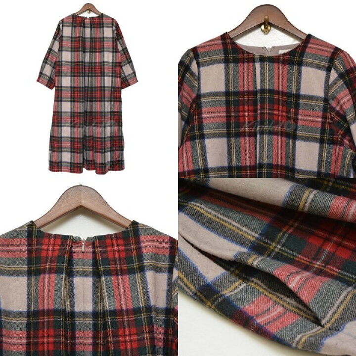 楽天市場】【中古】machatt ウールチェックワンピース マルチカラー  