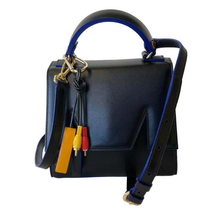 楽天市場】【中古】MSGM 18AW アイコンMバック ブラック×ブルー 