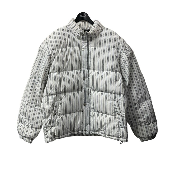 楽天市場】【中古】Stussy Stripe Down Puffer Jacket ホワイト サイズ 