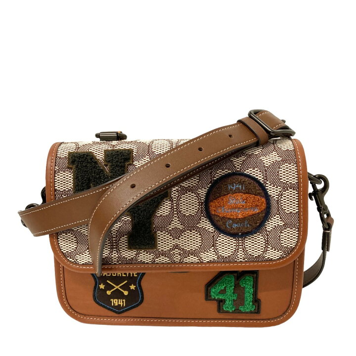 楽天市場】【中古】COACH テキスタイル ジャカード・ヴァーシティ 