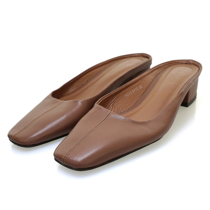 楽天市場】【中古】CLANE レザーミュールパンプス ブラウン系 サイズ 