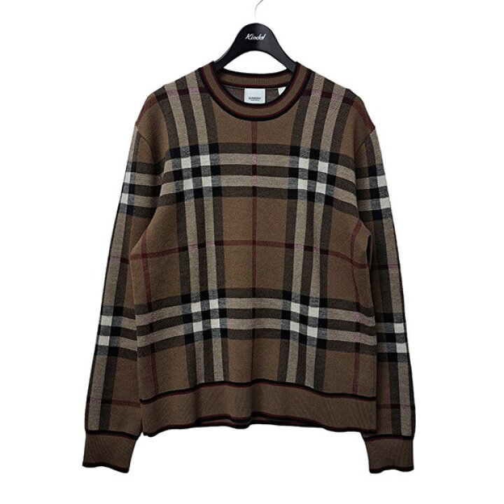 楽天市場】【中古】BURBERRYCHECK WOOL JACQUARD SWEATER チェック柄 