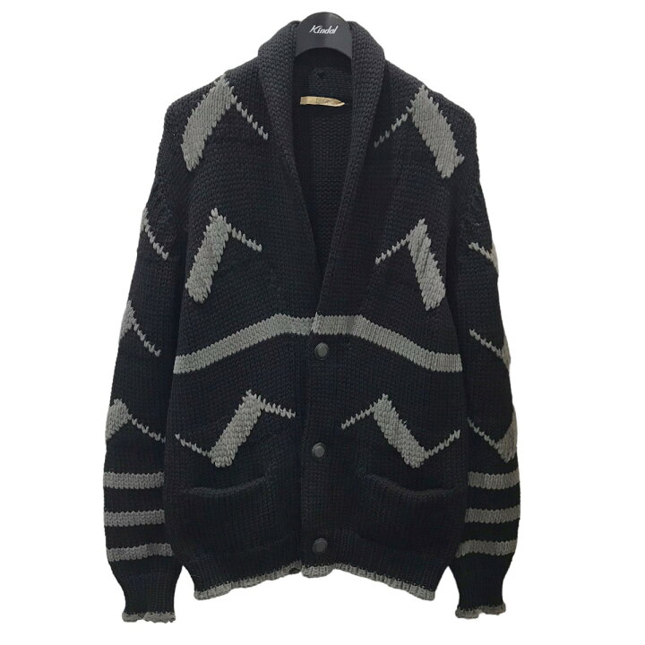 楽天市場】【中古】nuurショールカラーニットカーディガン ブラック 