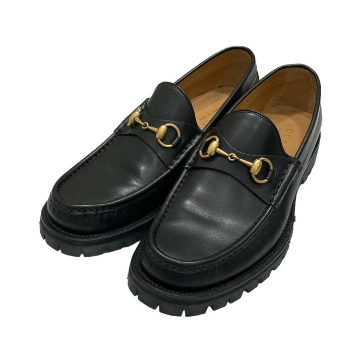 楽天市場】【中古】GUCCI ホースビットローファー 451024 ブラック 