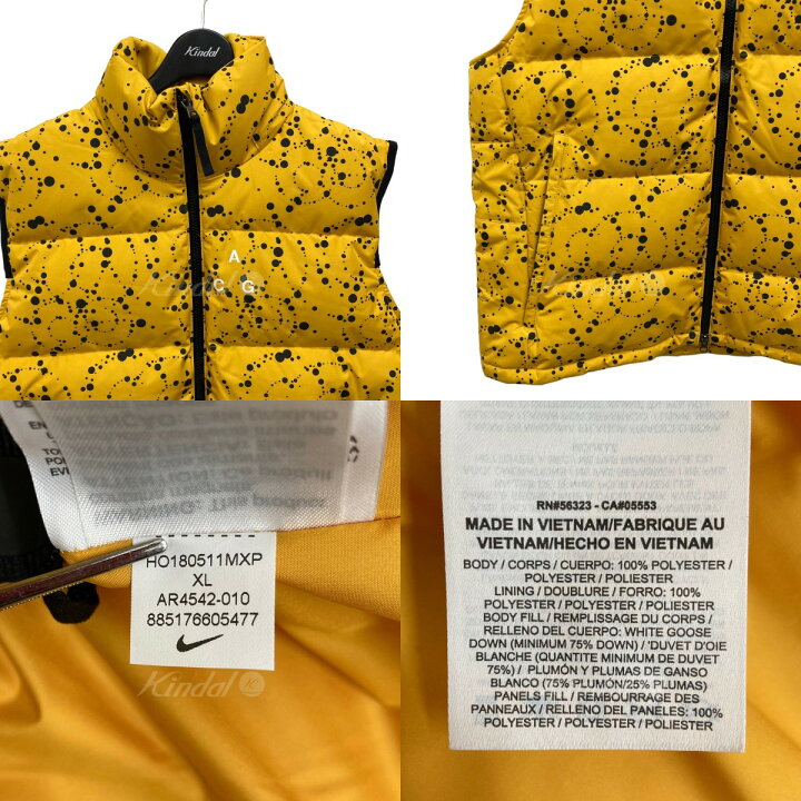 楽天市場】【中古】Nike ACG ダウンベスト AR4542-010 イエロー サイズ 