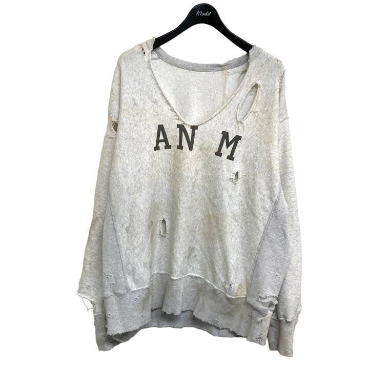 楽天市場】【中古】ancellm2022AW AN M CRASH CREWNECK SWEAT SHIRT  