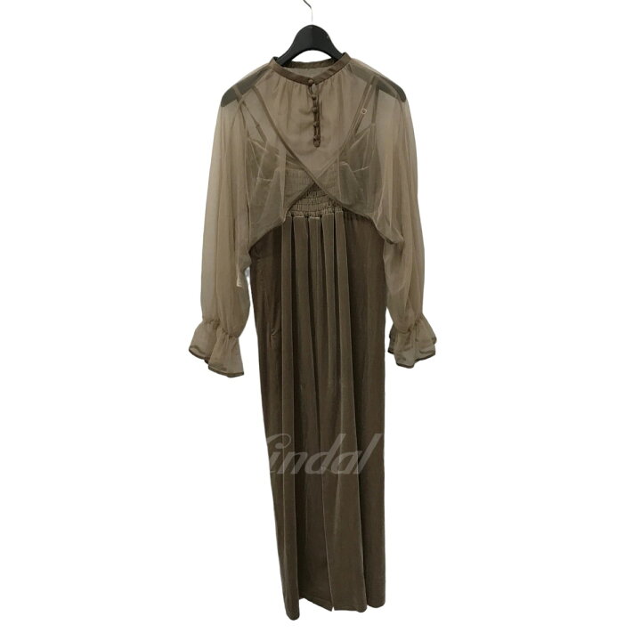 楽天市場】【中古】AMERIMANY WAY TULLE VEIL DRESS ベロアドレス 