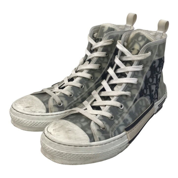 楽天市場】【中古】Dior B23ハイカットスニーカー 20HDC ライトグレー 