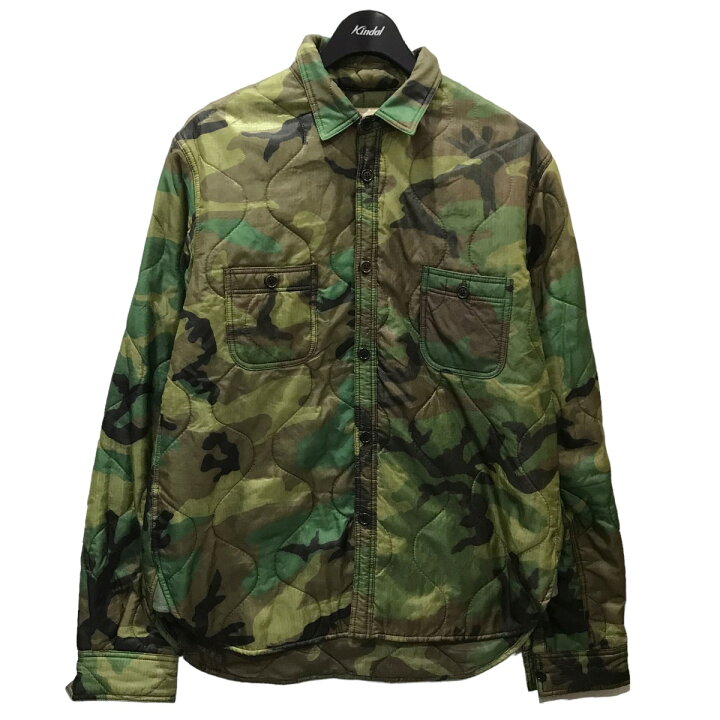 楽天市場】【中古】INK カモフラ柄キルティング中綿シャツ グリーン 