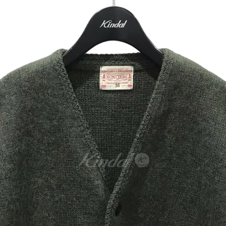 楽天市場】【中古】BONCOURAアルパカモヘアVネックニットカーディガン  