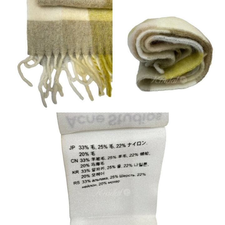楽天市場】【中古】ACNE STUDIOS モヘアチェックスカーフマフラー  