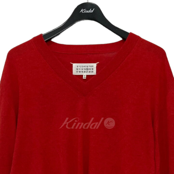 楽天市場】【中古】Maison Margiela Vネックニット S50HA0846 レッド 