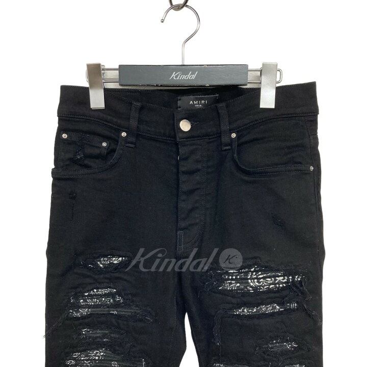 楽天市場】【中古】AMIRIバンダナ蛇腹クラッシュ加工スキニーデニム  