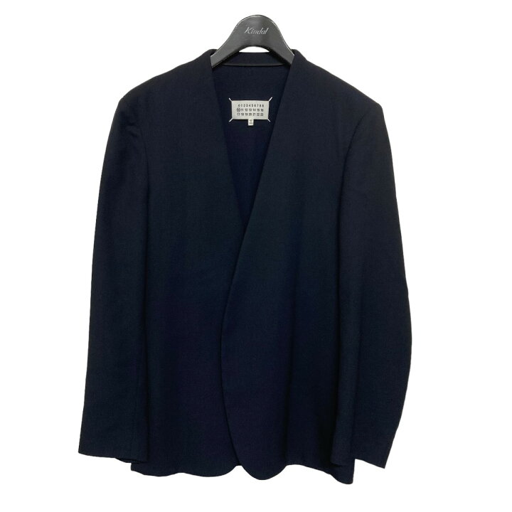 楽天市場】【中古】Maison Margiela ノーカラージャケット ネイビー 