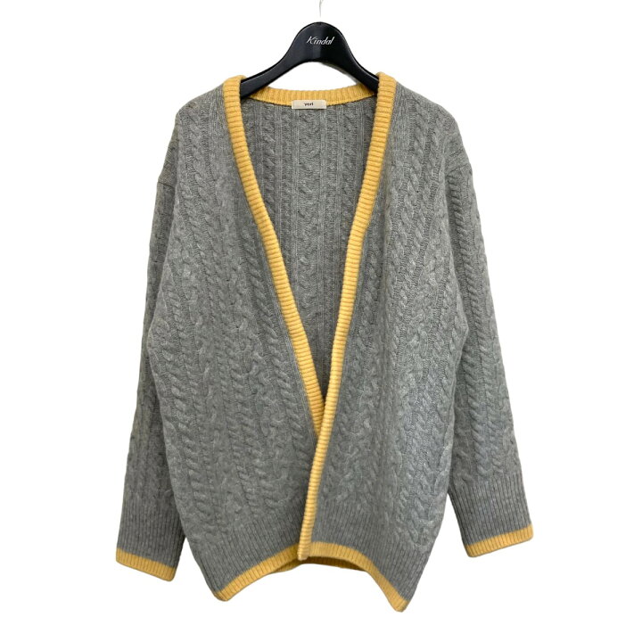 楽天市場】【中古】yori 2021AW ケーブル編みカーディガン グレー  