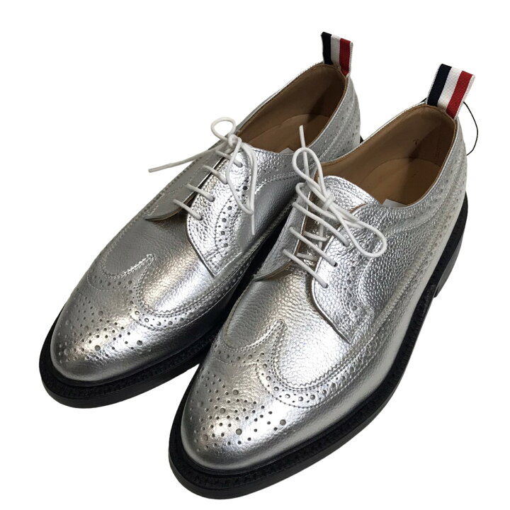 楽天市場】【中古】THOM BROWNEレザーウィングチップ シルバー サイズ 