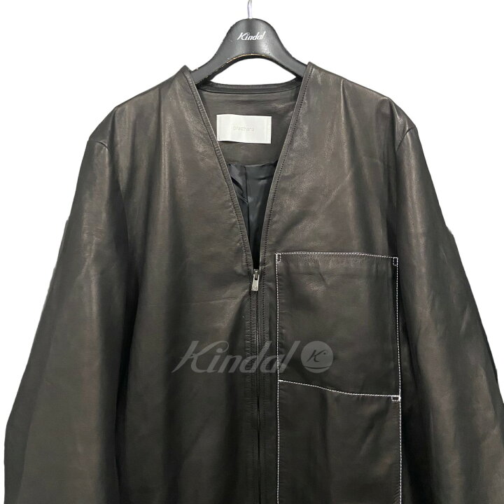 楽天市場】【中古】prasthana｢LC1 Leather Blouson｣ノーカラーレザー 