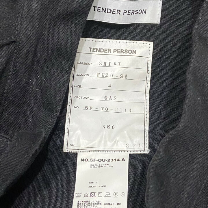 楽天市場】【中古】TENDER PERSON21AW ｢DENIM CHINA SHIRT｣チャイナ 