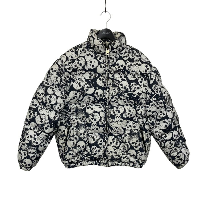 楽天市場】【中古】ERL 総柄ダウンジャケット ブラック×ホワイト  