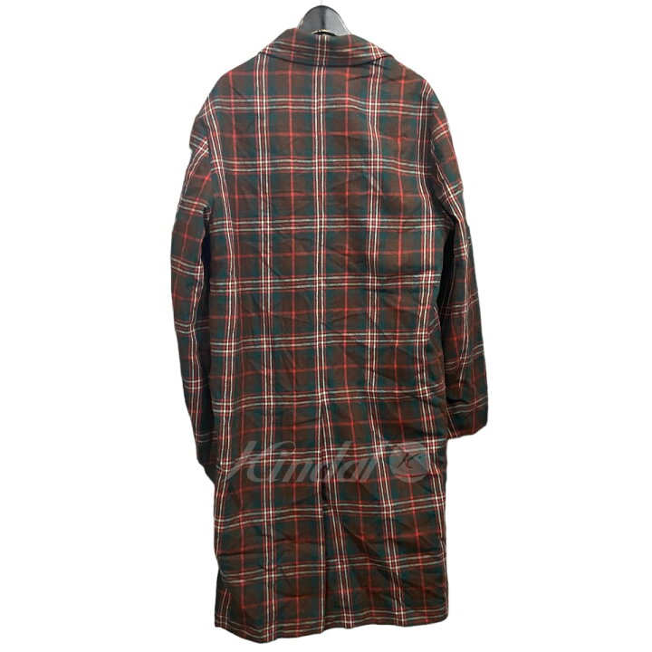 楽天市場】【中古】GUCCIチェック柄チェスターコート グリーン×レッド 