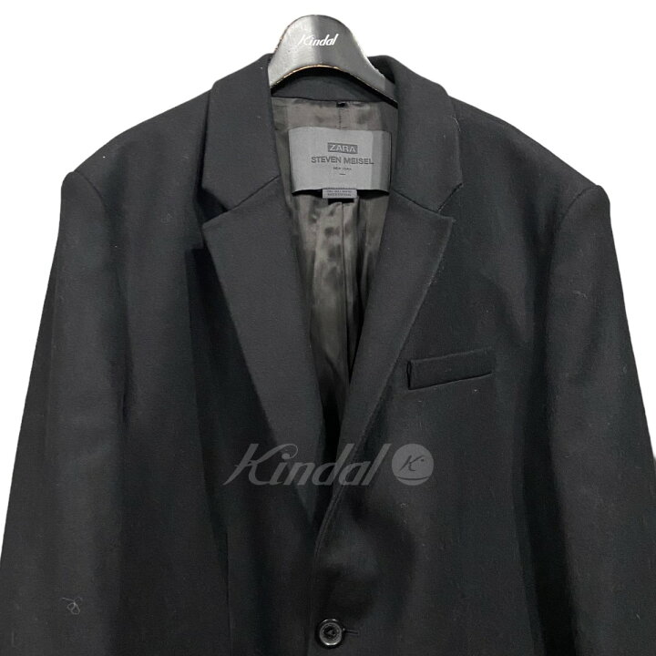 楽天市場】【中古】steven meisel×ZARA チェスターコート ブラック 