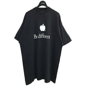 【中古】BALENCIAGABe different刺繍Tシャツ 712398 ブラック サイズ：1【価格見直し】