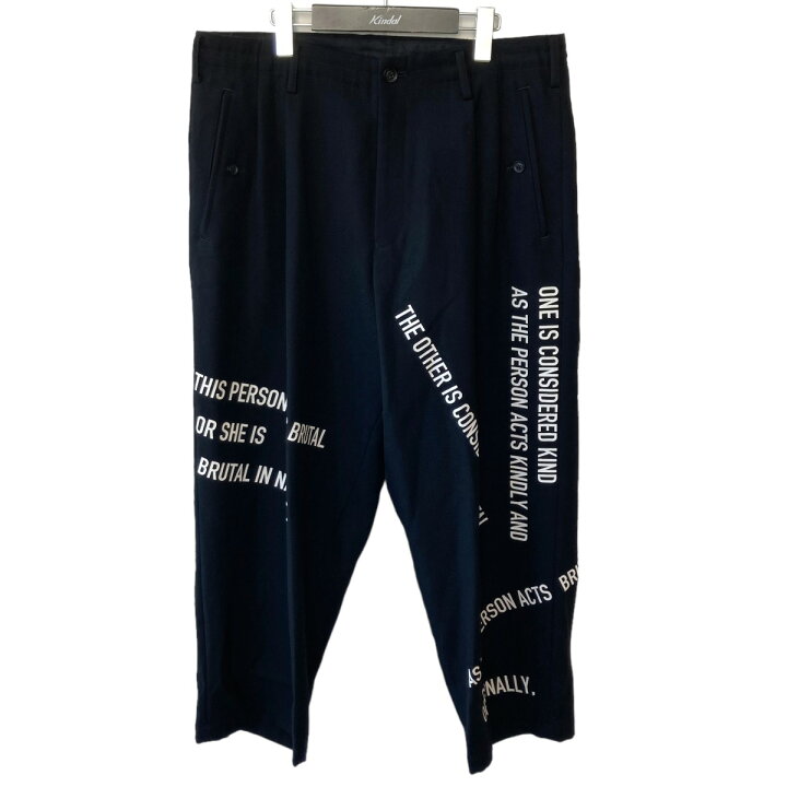 楽天市場】【中古】YOHJI YAMAMOTO pour homme21AW 2タック メッセージ 