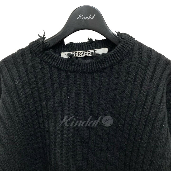 楽天市場】【中古】PERVERZE ショート丈 ニット ブラック サイズ：Free 