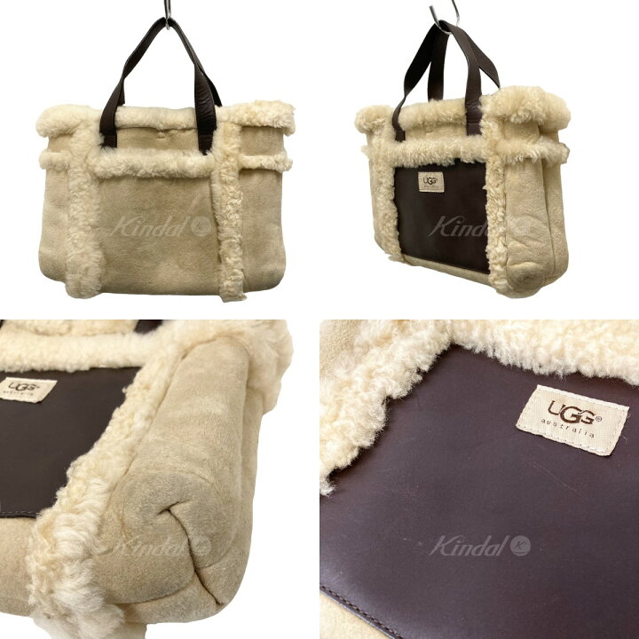楽天市場】【中古】UGG ムートンハンドバッグ ベージュ×ブラウン 