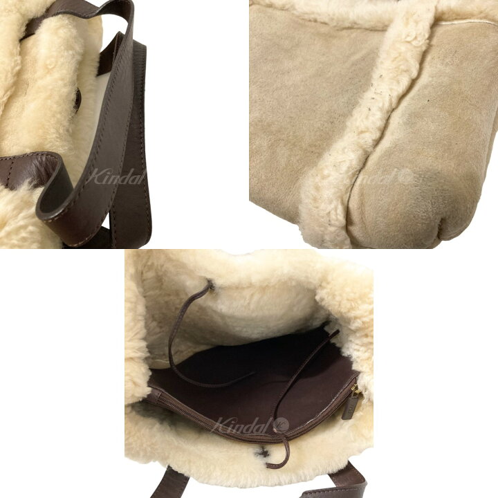 楽天市場】【中古】UGG ムートンハンドバッグ ベージュ×ブラウン 