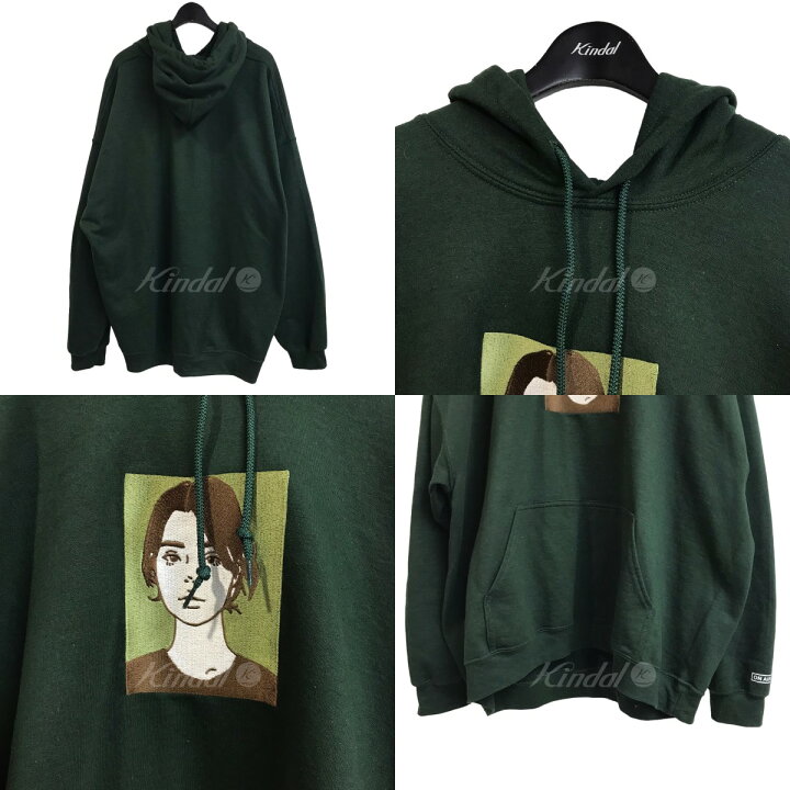 楽天市場】【中古】KYNE フロント刺繍プルオーバーパーカー グリーン 