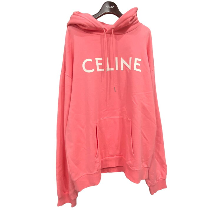 楽天市場】【中古】CELINEロゴプルオーバーパーカー ピンクフラミンゴ 