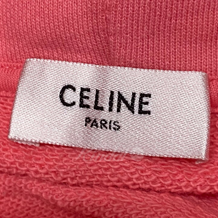 楽天市場】【中古】CELINEロゴプルオーバーパーカー ピンクフラミンゴ 