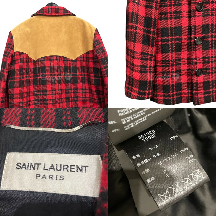 楽天市場】【中古】SAINT LAURENT PARIS14AW ウエスタンチェック柄 