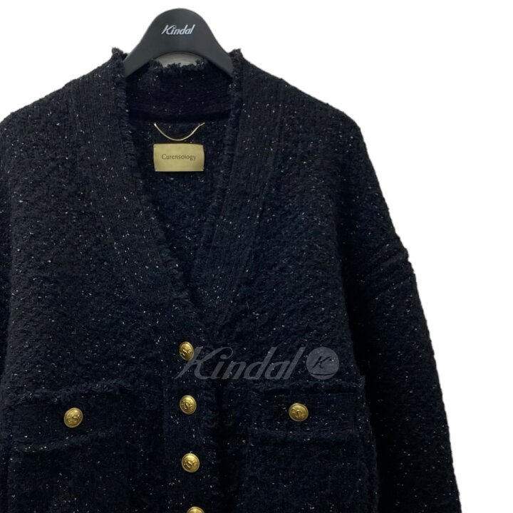 楽天市場】【中古】Curensology ツイーディヤーンニットカーディガン 